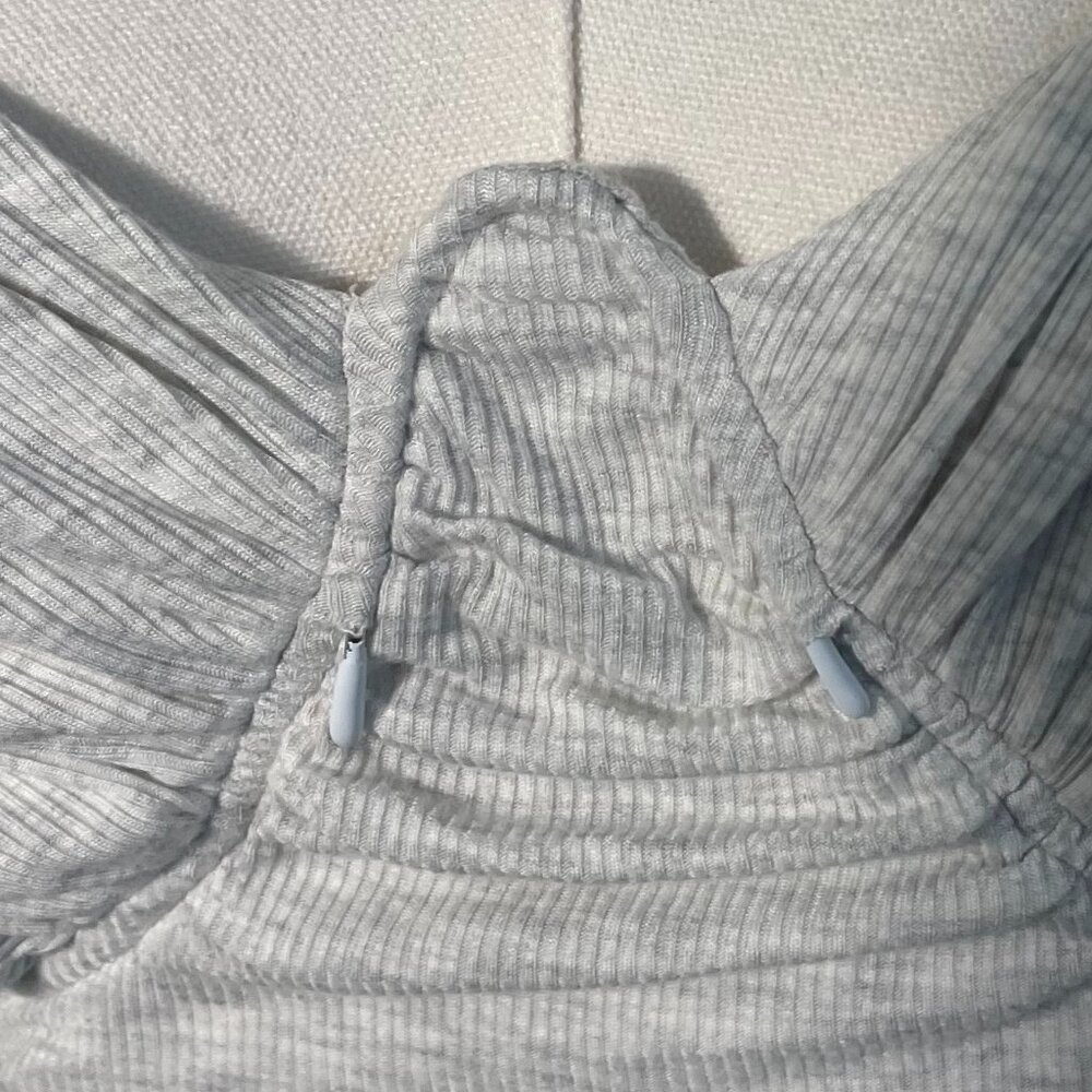 Grey Ruched Mini Dress - Picture 3 of 5